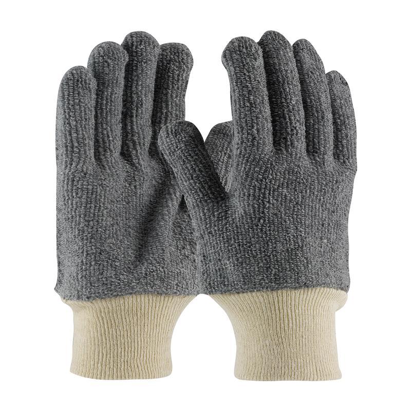 24 OZ GRAY LOOP-OUT TERRY KNIT WRIST - Terry Cloth